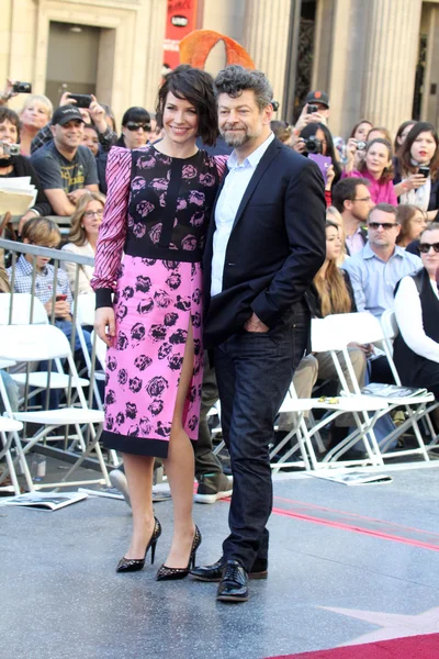 Evangeline Lilly, Andy Serkis — Stockfoto