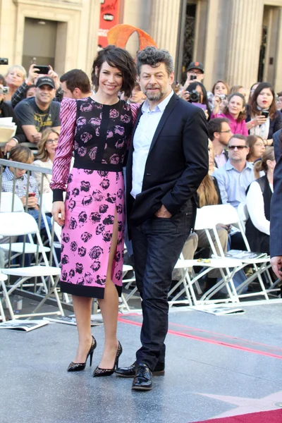 Evangeline Lilly, Andy Serkis — Stock Photo, Image