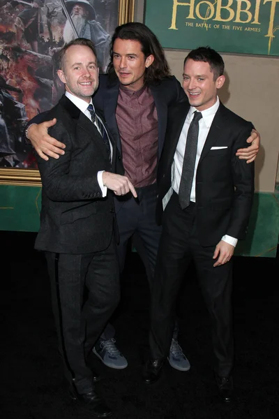 Billy Boyd, Orlando Bloom, Elijah Wood — Stock Photo, Image