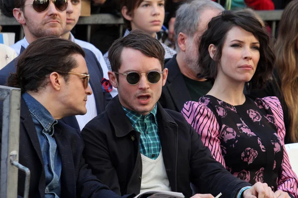 Orlando Bloom, Elijah Wood, Evangeline Lilly — Stockfoto