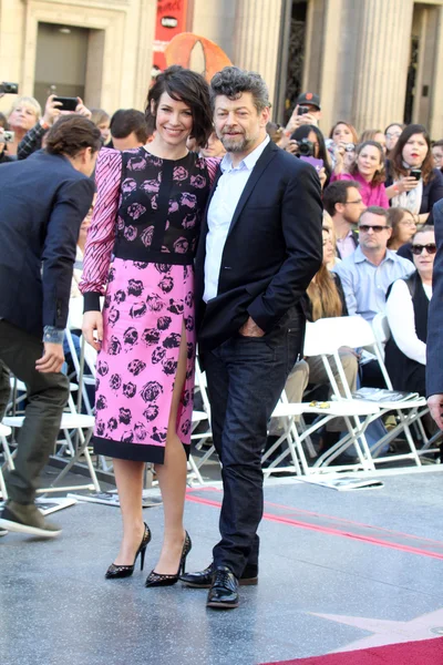 Evangeline Lilly, Andy Serkis — Stock Photo, Image