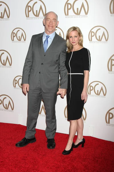 J.K. Simmons, Michelle Schumacher — Stockfoto