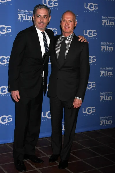 John Lesher, Michael Keaton — Stockfoto