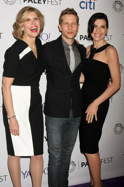 Christine Baranski, Matt Czuchry, Julianna Margulies — Foto Stock