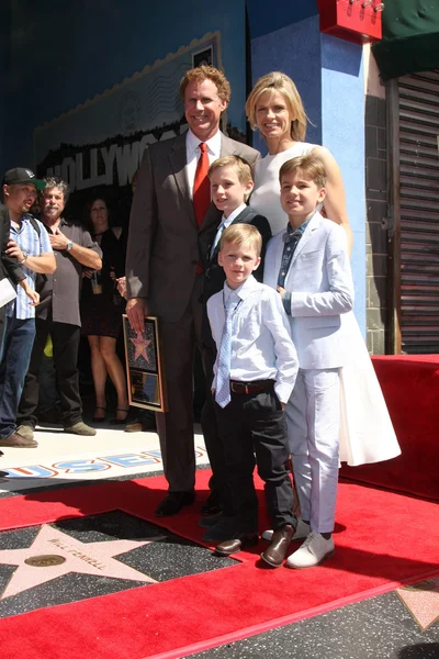 Will Ferrell & familie — Stockfoto