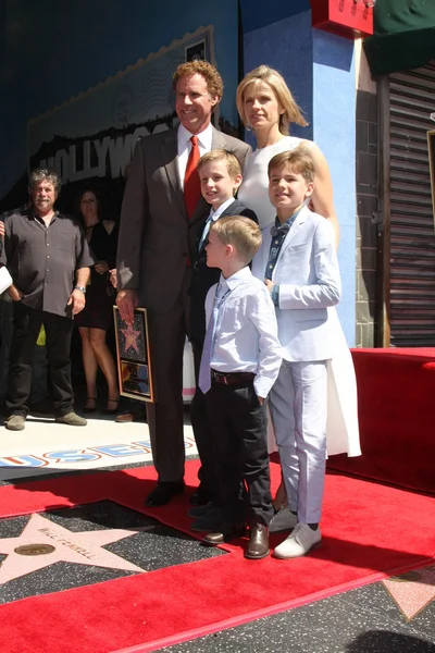 Will Ferrell y su familia — Foto de Stock