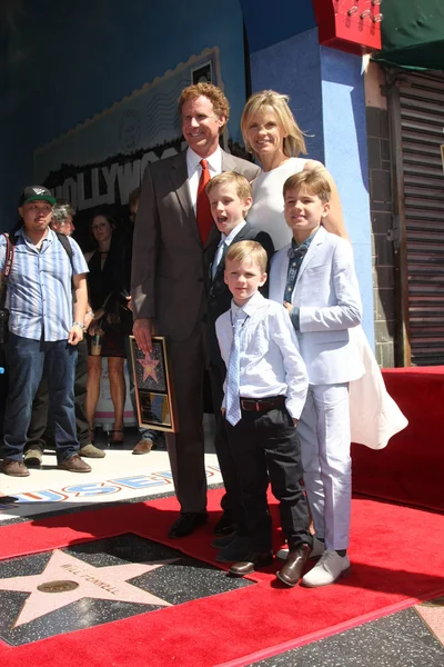 Will Ferrell ve aile — Stok fotoğraf