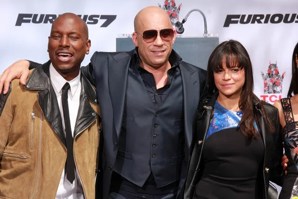 Tyrese Gibson, Vin Diesel, Michelle Rodriguez, Ludacris, Jordana Brewster — kuvapankkivalokuva