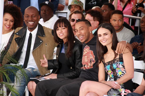 Tyrus Gibson, Michelle Rodriguez, Ludacris og Jordana Brewster - Stock-foto