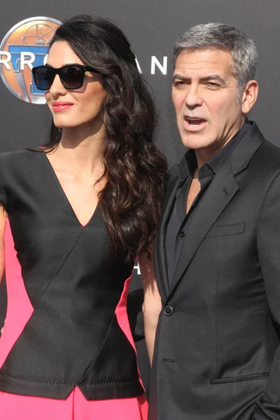 Amal Clooney, George Clooney — Stock Photo, Image