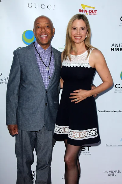 Russell Simmons, Mira Sorvino — Stock Photo, Image