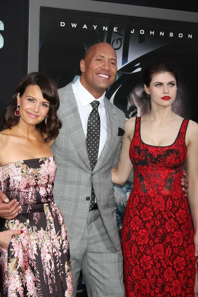 Carla Gugino, Dwayne Johnson, Alexandra Daddaria — Fotografia de Stock