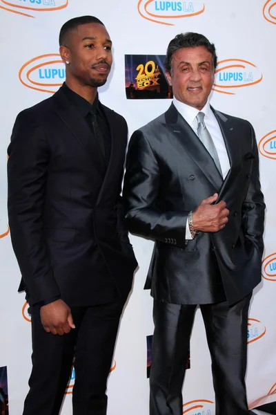 Michael b. jordan, sylvester stallon — Foto Stock