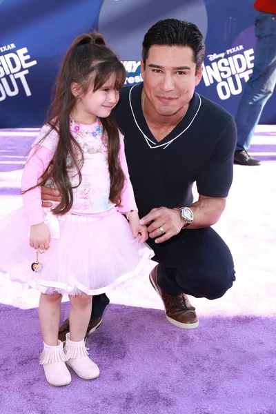 Mario Lopez, daughte Stock Image