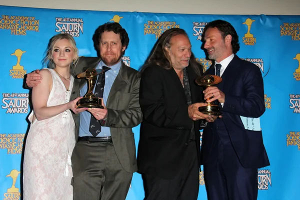 Emily Kinney, Scott Gimple, Andrew Lincoln, Gregory Nicotero — Stok fotoğraf