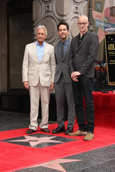 Michael Douglas, Paul Rudd, Peyton Reed — Stok fotoğraf