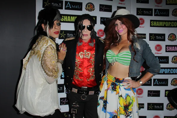 Sham Ibrahim, Michael Jackson Impersonator, Phoebe Price — Stock Photo, Image