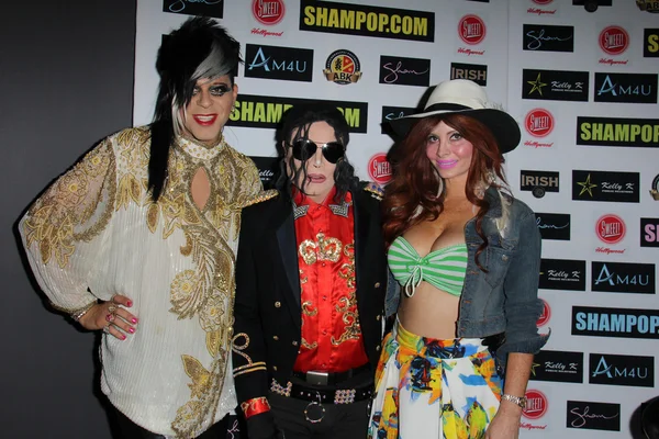 Sham Ibrahim, Michael Jackson Impersonator, Phoebe Price — Stock Photo, Image