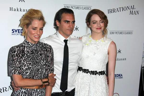 Parker Posey, Joaquin Phoenix, Emma Stone — Stock fotografie