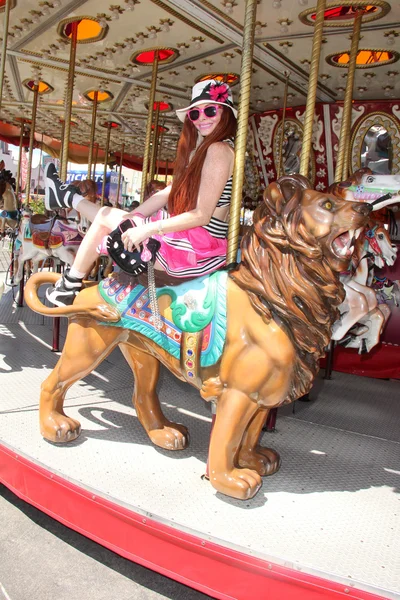 Phoebe Price at the Orange County Fair — Stock Photo, Image