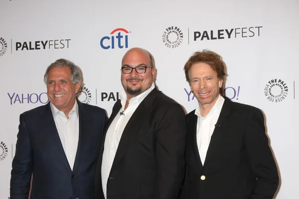 Les Moonves, Anthony E. Zuiker, Jerry Bruckheimer — ストック写真