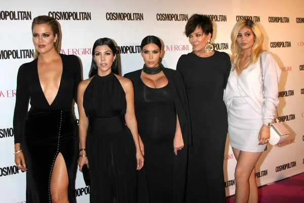 Khloe Karsahian, Kourtney Kardashian, Kim Kardashian West, Kris Jenner, Kylie Jenner — Foto Stock