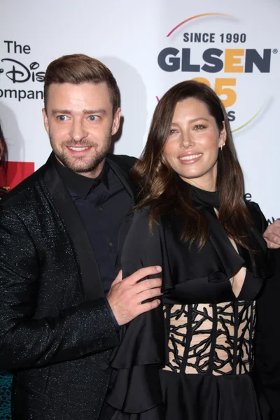 Justin Timberlake, Jessica Biel – stockfoto