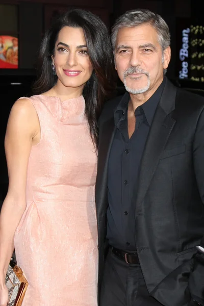 Amal Clooney, George Clooney — Stock Photo, Image