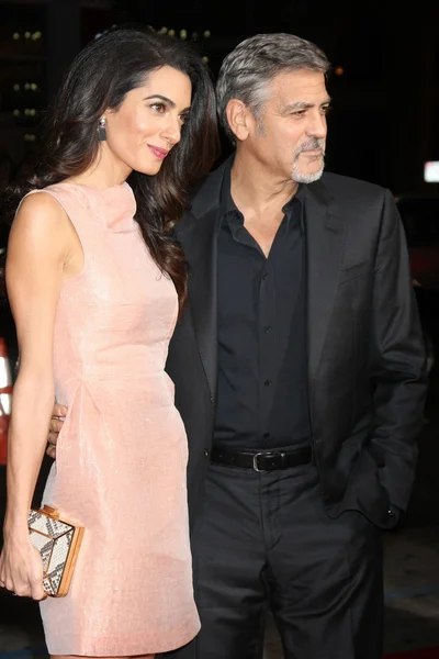 Amal Clooney, George Clooney — Zdjęcie stockowe