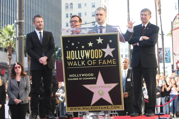 Chris Hardwick, Chris Columbus, Daniel Radcliffe — Stockfoto