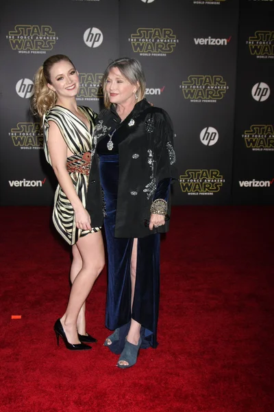 Billie Lourd, Carrie Fisher — Stock Photo, Image