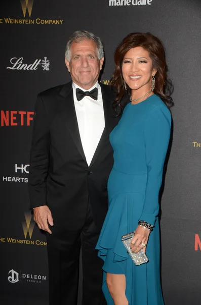 Les Moonves, Julie Chen — Zdjęcie stockowe