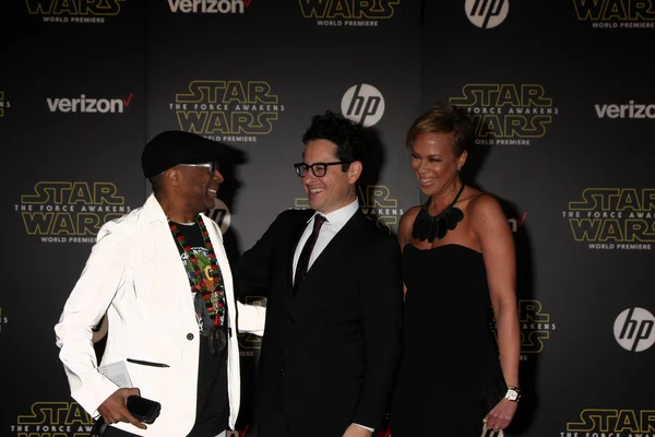 Spike Lee, JJ Abrams, Tonya Lewis Le — Stock Photo, Image