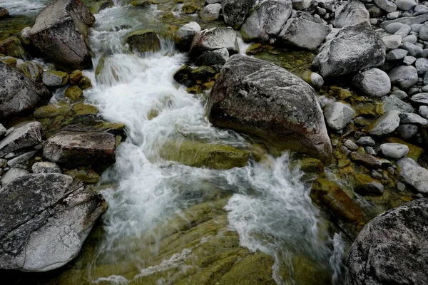 Górska Rzeka Wodospad Parku Narodowym Tatry Wysokie Słowacja — Zdjęcie stockowe