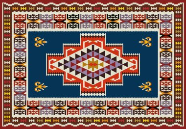 Süs HalıSı Tasarımı . Kabile Vektör Arka Plan .