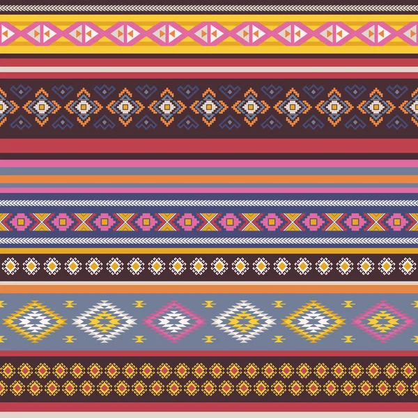 Seamless pattern with tribal aztec motives. — Stock Vector