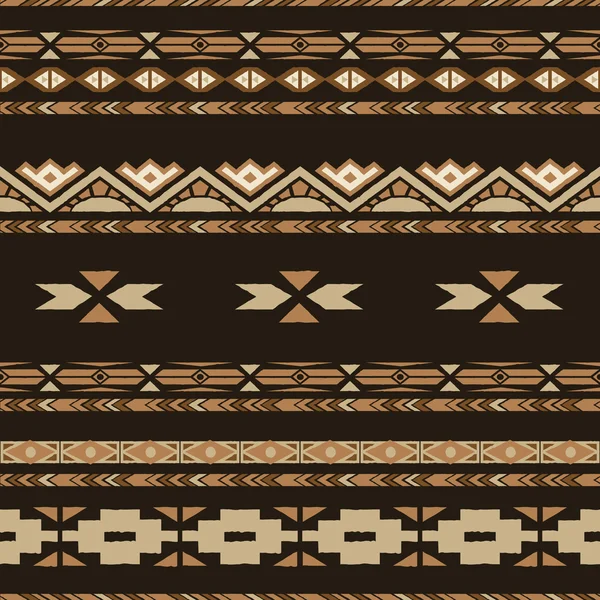 Ethnisch nahtlose Muster mit Stammesmotiven. — Stockvektor