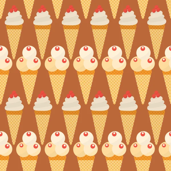 Fondo de helado sin costuras. Patrón marrón abstracto  . — Archivo Imágenes Vectoriales