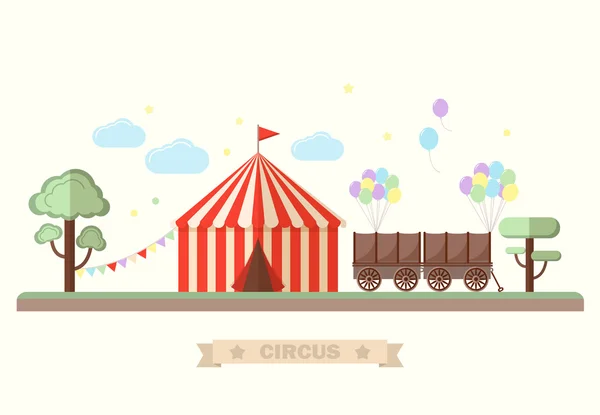 Conception de carte de cirque. Illustration vectorielle — Image vectorielle