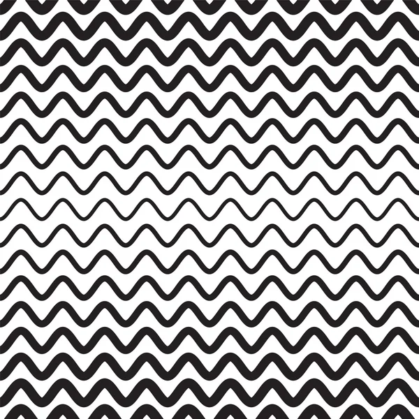 Abstract vector wave monochrome pattern — Stock Vector