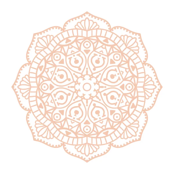 Vector Roun Indische Mandala Illustration — Stockvektor