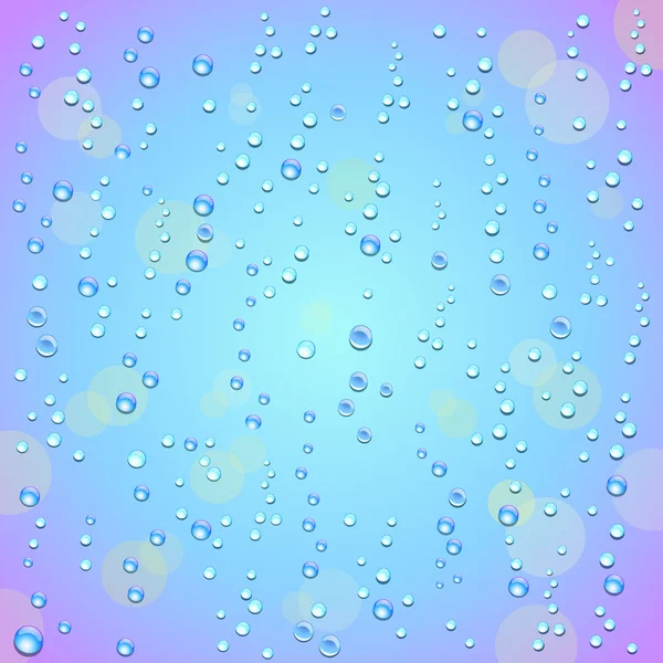 カラフルなソフト背景に水滴 — ストックベクタ