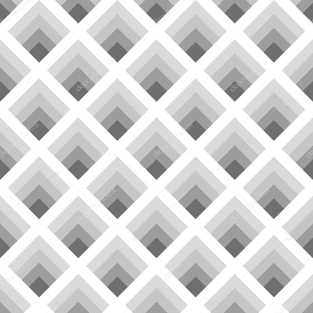 Seamless geometric pattern of rhombuses gray tones with the effect of volume