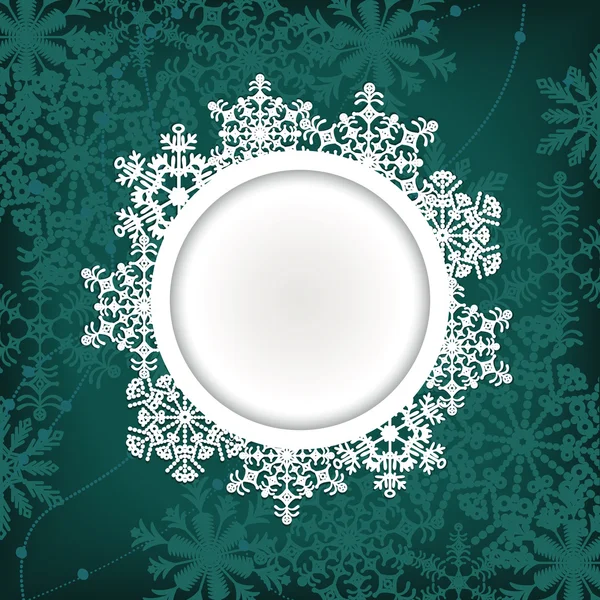 Christmas round frame with place for text — Stock Vector