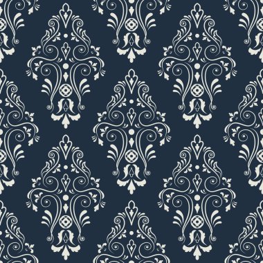 Koyu mavi üzerinde seamless modeli.