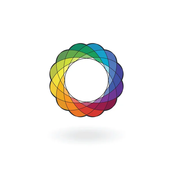 Color wheel Spirograph — Stock Vector