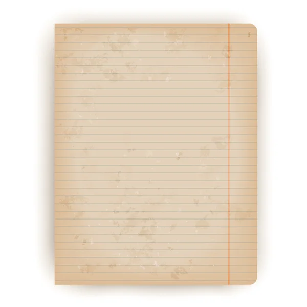 Vintage lined paper vector background — Stock Vector