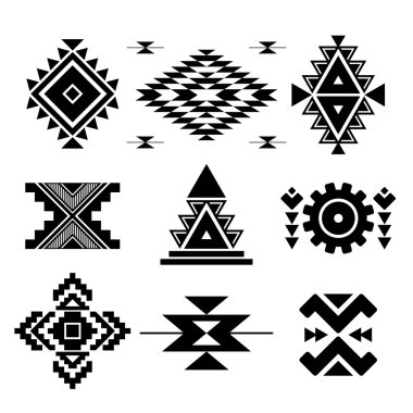 Vektör soyut geometrik öğeler