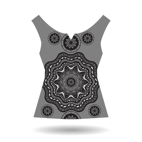 Vector illustratie tekening blouse patroon. — Stockvector