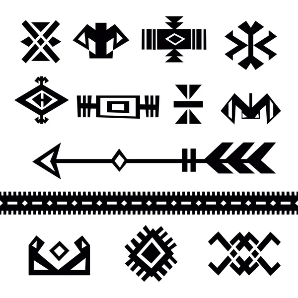 Conjunto de símbolos tribales — Archivo Imágenes Vectoriales